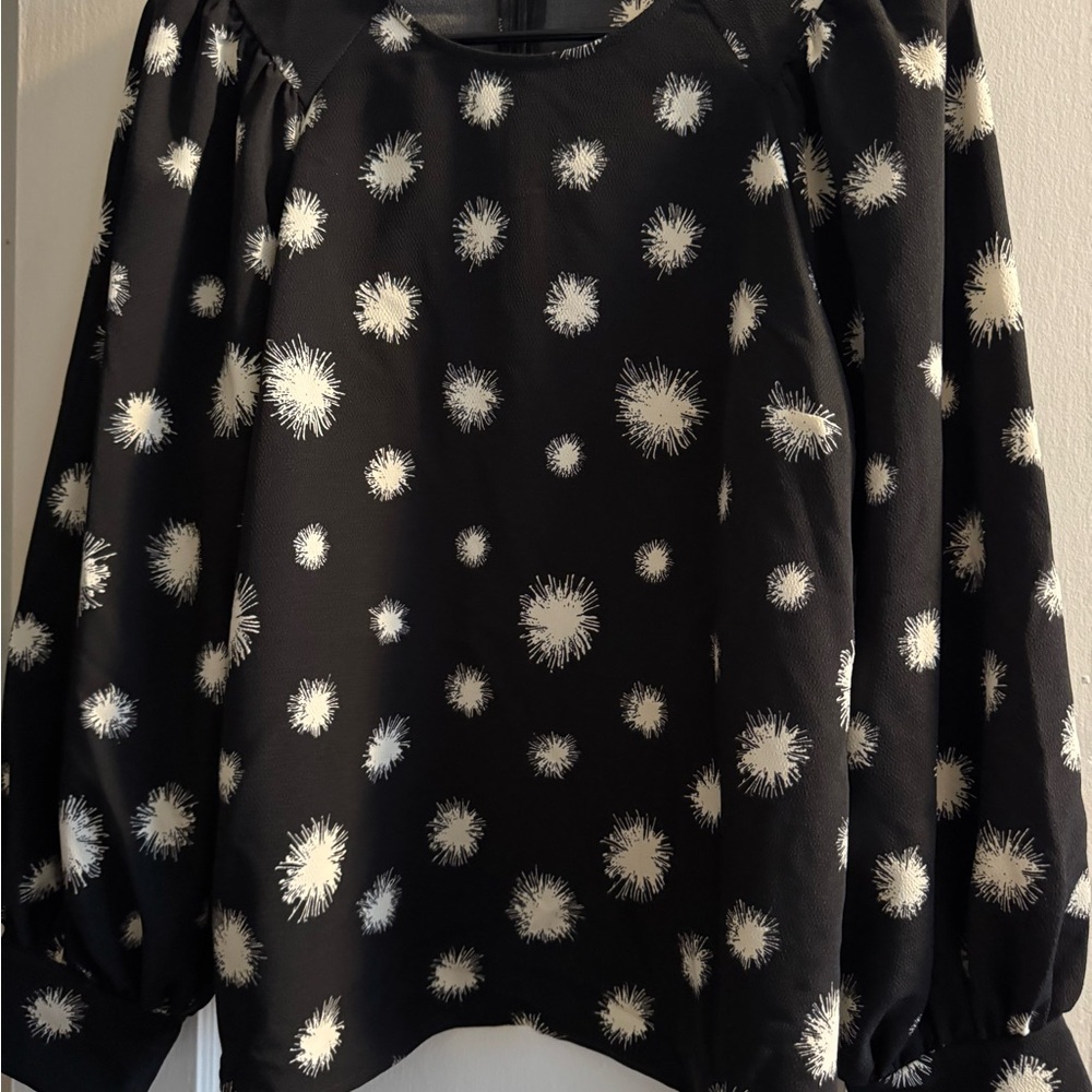 Black and White Patterned Blouse